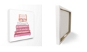 Stupell Industries Pink Book Stack Fashion Handbag Canvas Wall Art, 17" x 17"